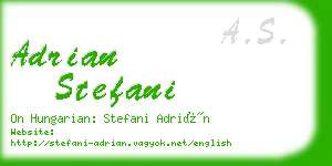 adrian stefani business card